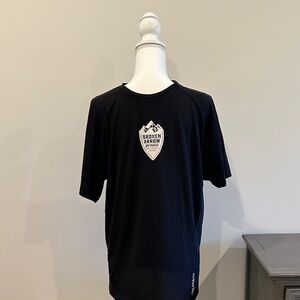 Salomon Black Short Sleeve Tee with Mountain Logo